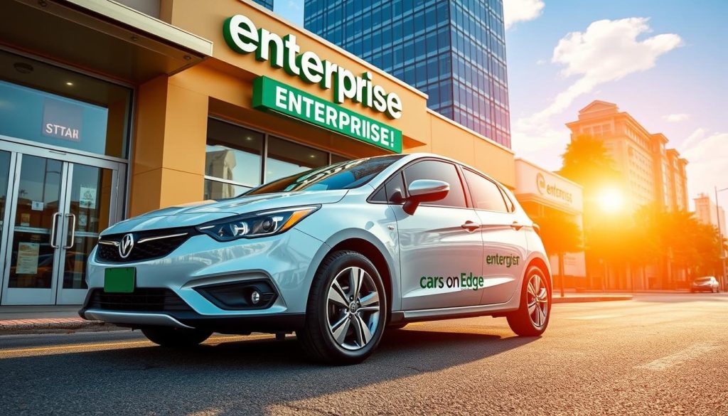 Enterprise Rent-A-Car: Your Reliable Car Rental Choice
a car parked in front of a building. 